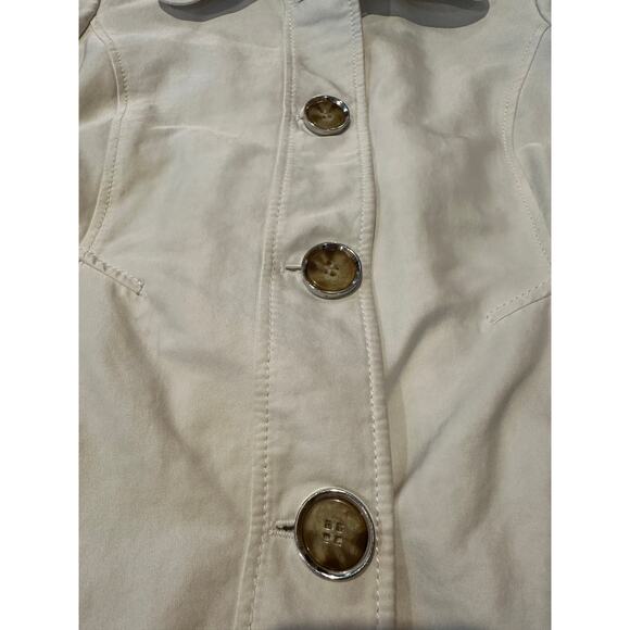 Kenneth Cole Women’s Ivory Trench Coat – Size Medium Classic Timeless Outerwear - Picture 4 of 10